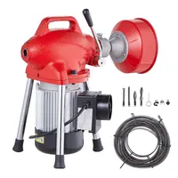 250W Electric Drain Cleaner, 66 ft x 5/8 in Cable, 1.6-4 in Pipes