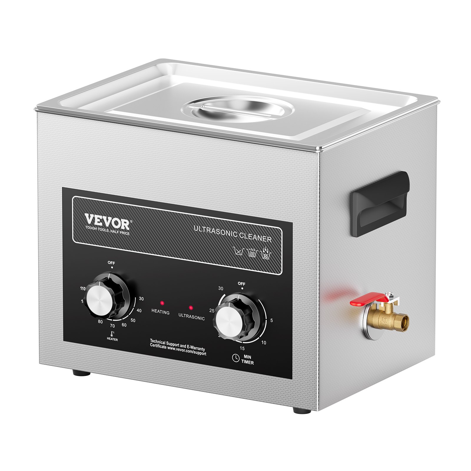 10L Ultrasonic Cleaner With Heater Timer & Basket, Professional Digital Sonic Cavitation Machine, 240W Cleaning Machine For Lab Tools, Metal Parts, Carburetor, Brass, Auto Parts, Engine Parts