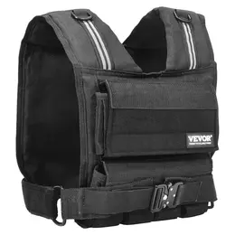 Adjustable 35lb Weighted Vest with Iron Weights, Shoulder Pad, Reflective Stripe