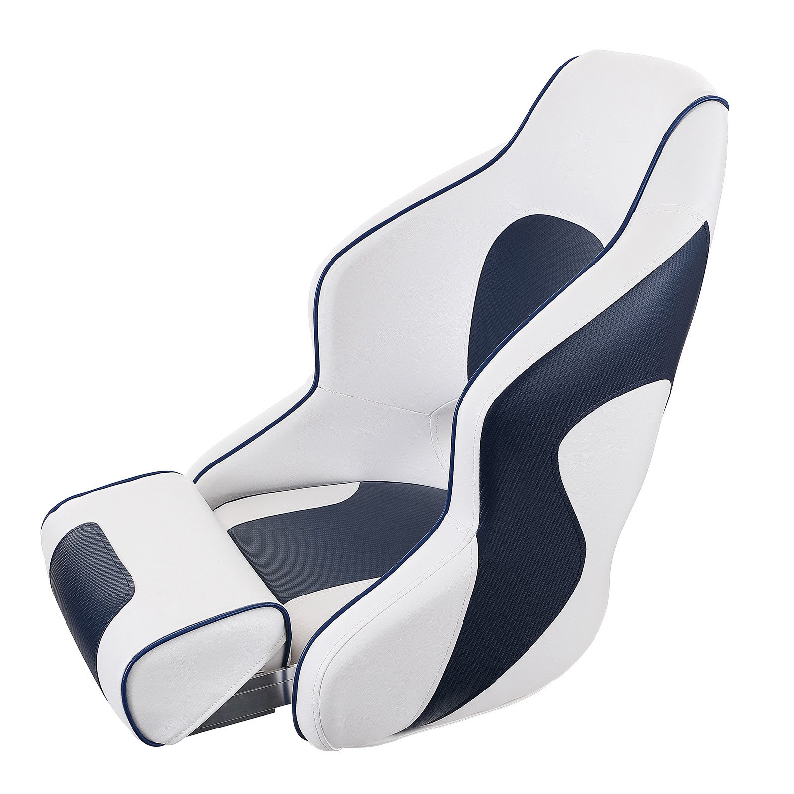 Main product image of Captain Bucket Seat Boat Seat, Flip Up Boat Seat, With Thickened Sponge Padding, Flip-up Bolster Boat Captain Chair For Fishing Boat, Sightseeing Boat, Speedboat, Canoe, 1-Piece