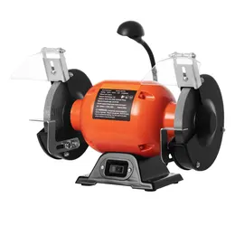 Bench Grinder, 6-inch Single Speed Bench Grinder, 3450RPM High-Speed Table Grinders With 250W 2.1A Induction Motor, 36/60-Grit Grinding Wheels & LED Work Light For Fast Sharpening Grinding