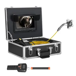 Product image of Sewer Drain Inspection Camera, 9" Monitor, 512Hz Locator, Self-Leveling, 165 Ft