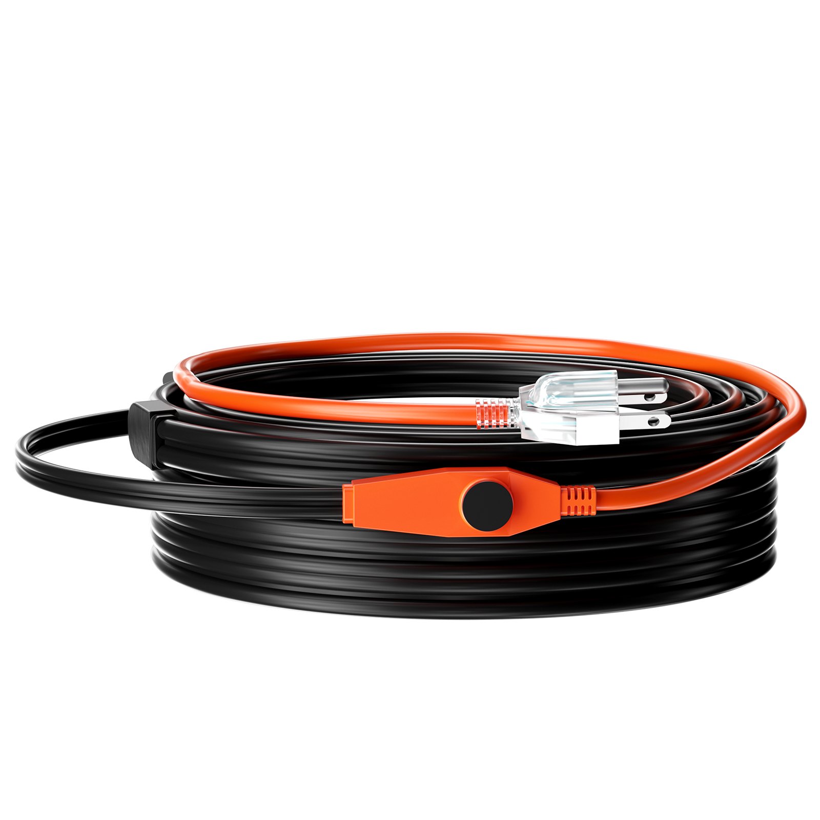 Pipe Heating Cable, 80FT 7W/FT Heat Tape For Pipes With Built-in Thermostat, Water Pipe Heat Cable Protects PVC Hose, Metal And Plastic Pipe From Freezing