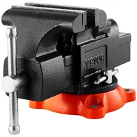 Product image of Bench Vise, 5" Jaw Width, 5" Max Jaw Opening Multipurpose Vise With 360° Swivel Locking Base, 2.8" Throat Depth, Heavy Duty Ductile Iron Workbench Vise With Anvil, For Clamping Round Pipes