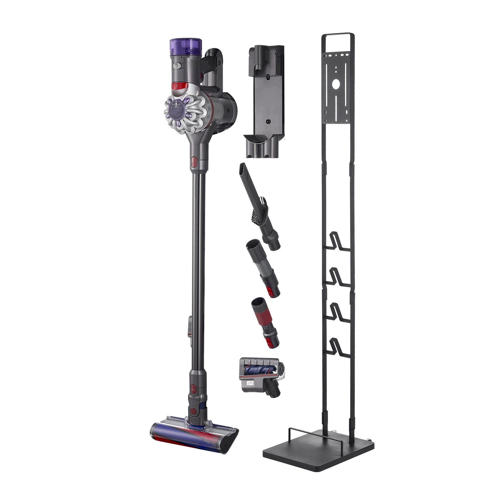 Vacuum Stand, Compatible With Dyson V6 V7 V8 V10 V11 V15, Stable Vacuum Stand Holder With 4 Hooks For Dyson DC30 DC31 DC34 DC35 DC58 DC59 DC62 D74 Cordless Upright Vacuum Cleaners & Accessories