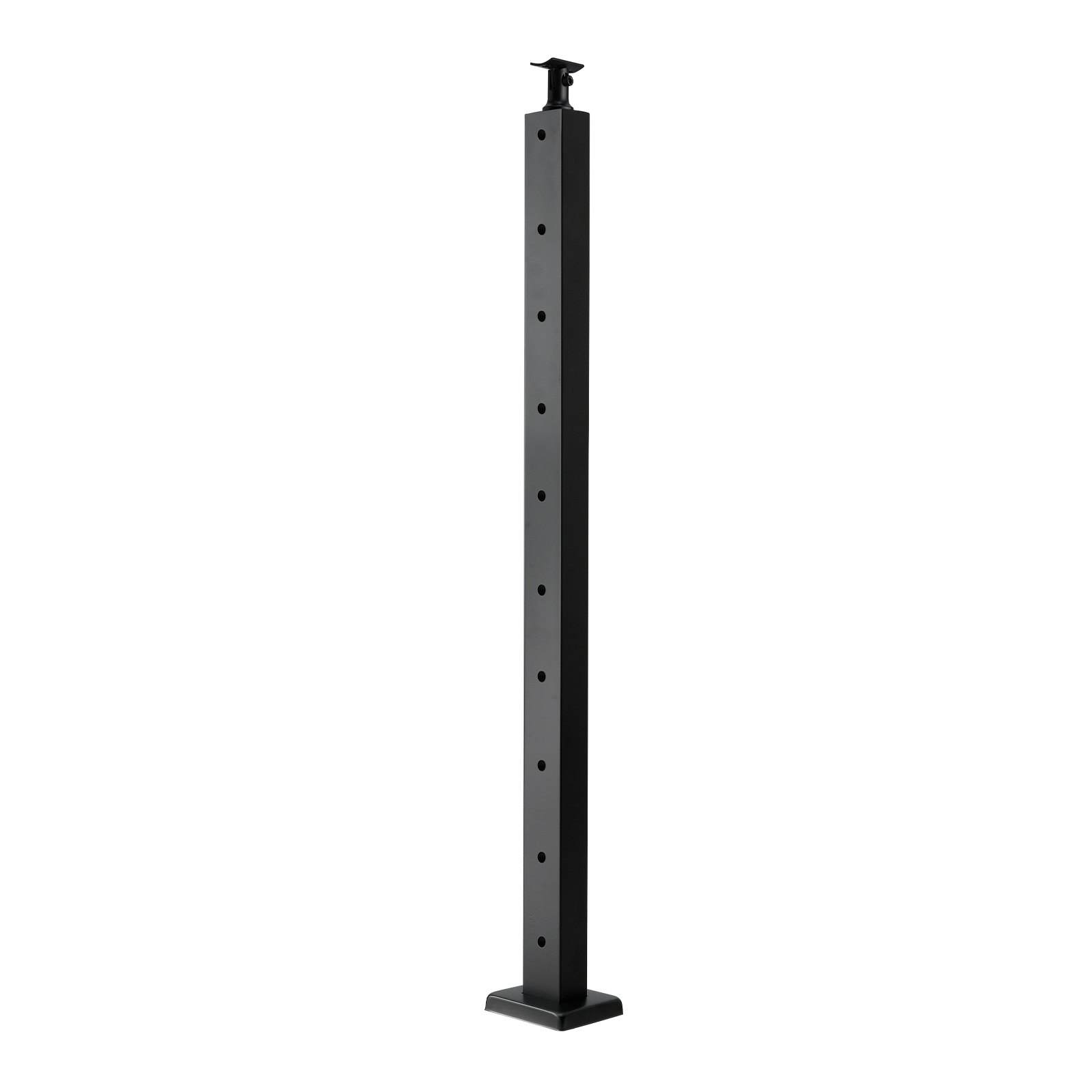 Cable Railing Post, 36x1x2 Inch Level Deck Stair Posts, 1-Pack Stainless Steel Cable Handrail Post, Pre-Drilled Pickets With Mounting Bracket Stair Railing Kit, Black, 1JZLGZXHS914LZA6X001V0
