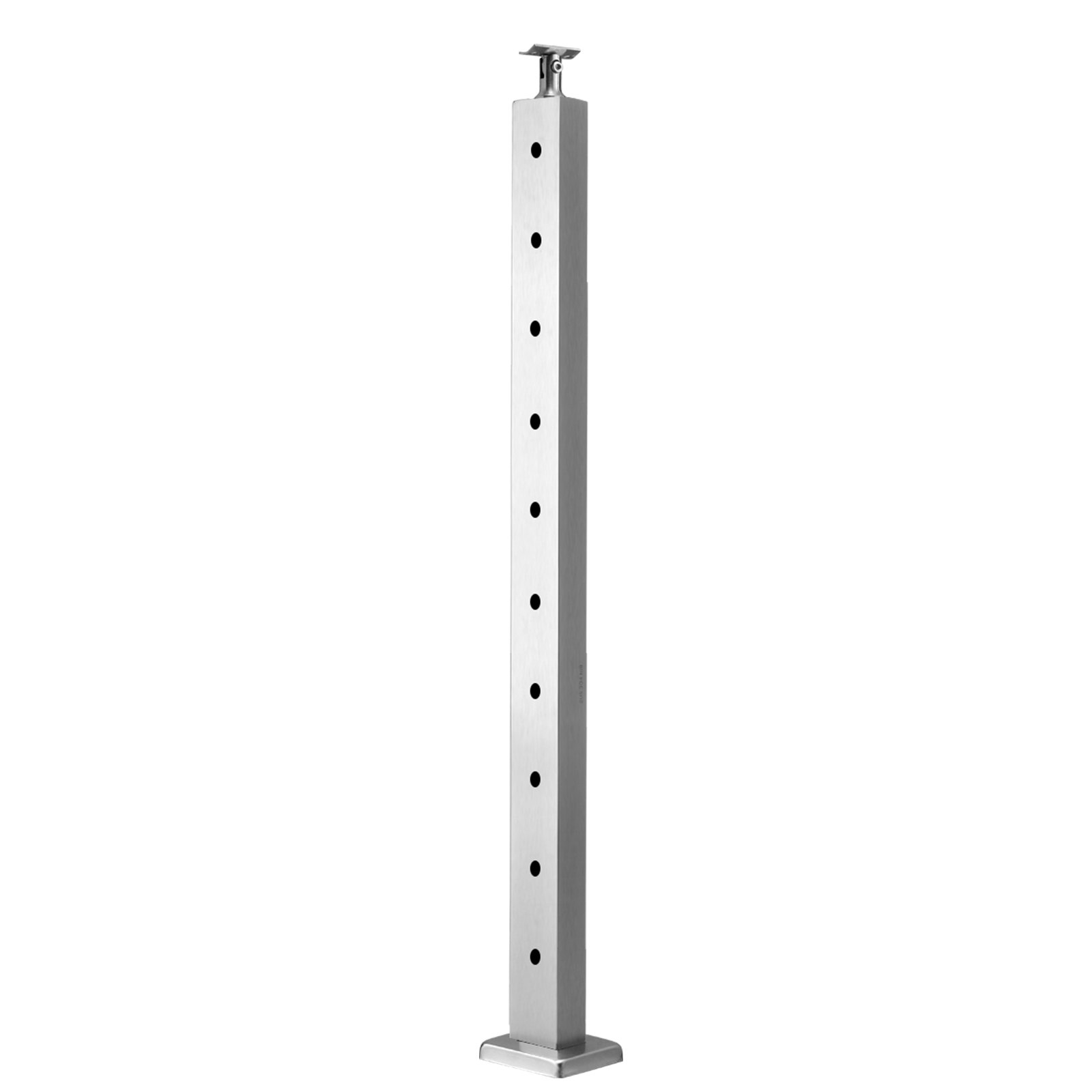 Cable Railing Post, 36x1x2 Inch Level Deck Stair Posts, 1-Pack Stainless Steel Cable Handrail Post, Pre-Drilled Pickets With Mounting Bracket Stair Railing Kit, Silver, 1JZLGZXYS914I4BDB001V0