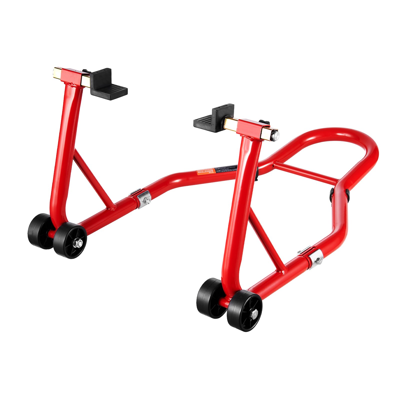 Motorcycle Rear Wheel Stand, 850 LBS Load Capacity Heavy Duty Rear Wheel Stand With U + L Fork Swingarm Spool, Adjustabe Motorcycle Lift Jack Stand, For Suzuki Yamaha Honda Kawasaki, Red