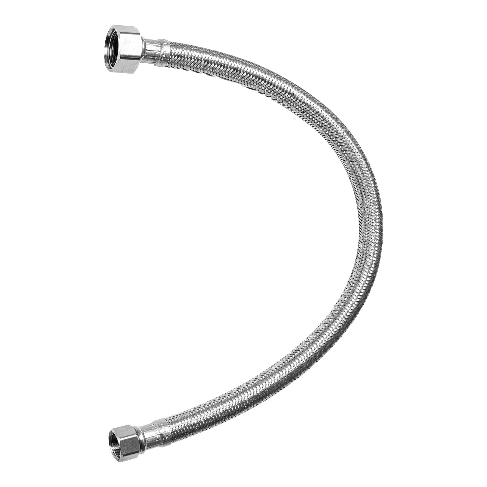 Faucet Hose Connector, 16-Inch Length, 3/8 Inch Comp X 1/2 Inch FIP 10-Pack Braided Stainless Steel Faucet Supply Line, Faucet Hose Connects Kitchen Bathroom Sink To Water Supply, Certified Safe