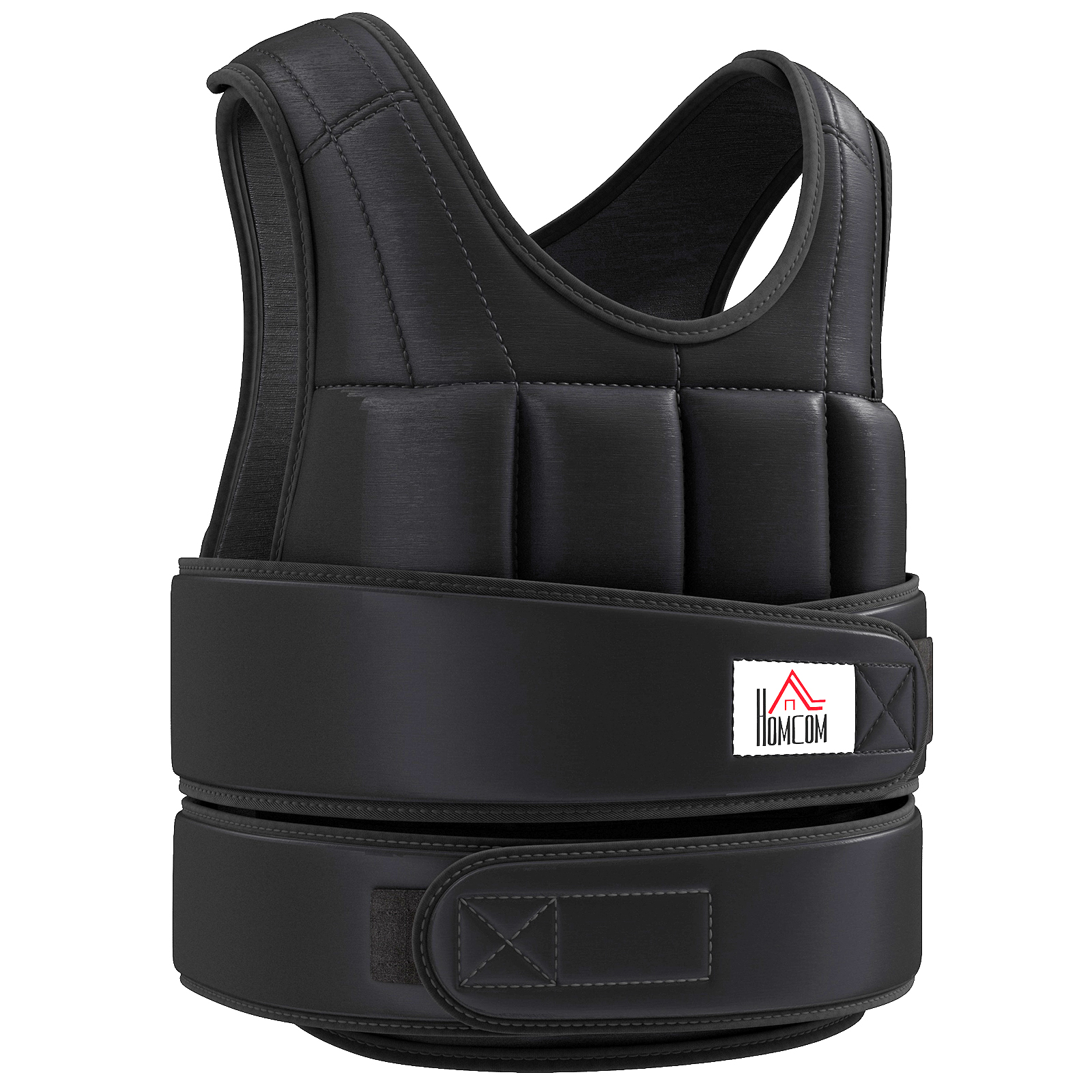 15kg Weighted Vest, Adjustable Running Weight Vest With 38 Weight Bags For Men Or Women Cardio Exercise, Black
