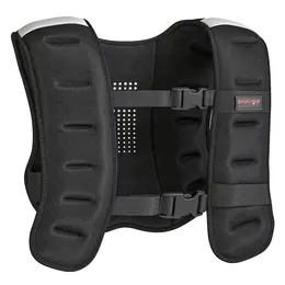 SPORTNOW Weighted Vest, 5 Kg Weight Vest With Adjustable Straps, Reflective Strips, Black