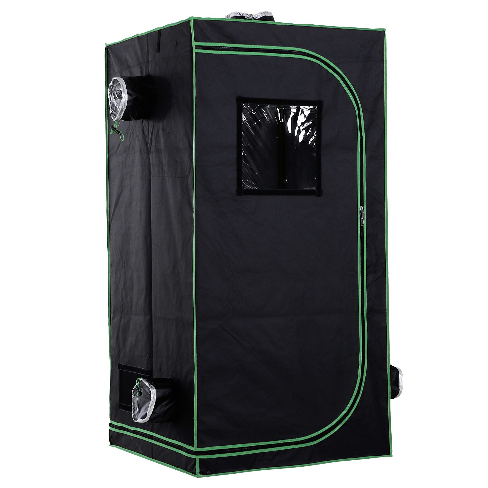 Grow Tent Reflective Mylar Hydroponic With Adjustable Vents And Floor Tray For Indoor Plant Growing, 80 X 80 X 160 Cm (31.5" X 31.5" X 63")