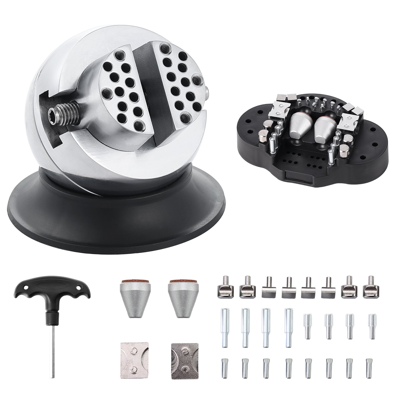 Block Ball Vise  Mit 30 PCs, Engraving Block Einstellgerät Durchmesser 78 Mm, Block Ball Vise Engraving Diamanten Voller Satz, Ball Befestigung Und Gummibasis (GRS)