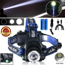 99000000LM Powerful Headlamp LED Head Torch USB Rechargeable Headlight Head Lamp