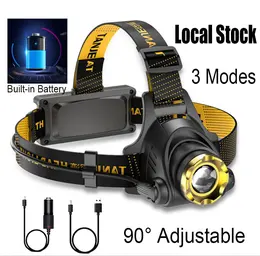 3Modes LED Headlamp Camping Headlight Head Torch USB Rechargeable Headlight Lamp