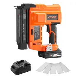 Product image of 18 Gauge 20V Cordless Nailer, 100 Nails/min, 20 Ah Battery, Charger, Adj. Depth