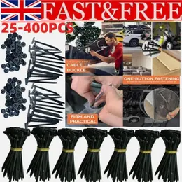 Nylon Universal Cable Tie Buckle, 300 PCS Pin And Button Zip Ties Self-Locking