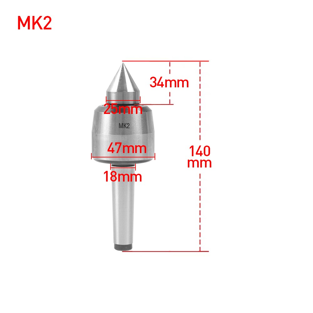 MK2 Live Center Morse Taper Triple Bearing Lathe Center Turning Revolving UK
