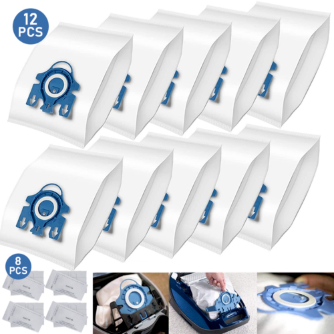 12x Vacuum Cleaner Bags For Miele FJM Hyclean 3D GN C2 C3 S2 S5 S8 S5211 S5210--for GN Series