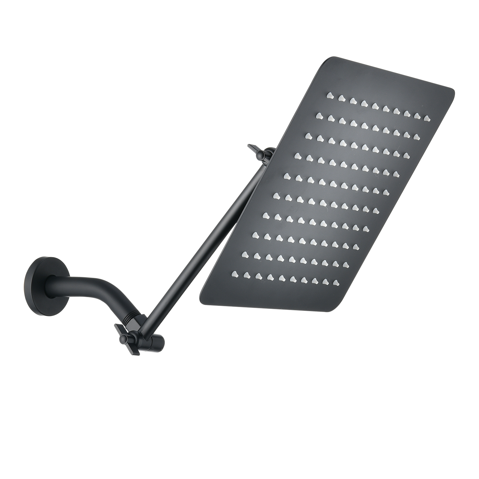 10  Square Rainfall & High Pressure Stainless Steel Bath Shower Head  Matte Black