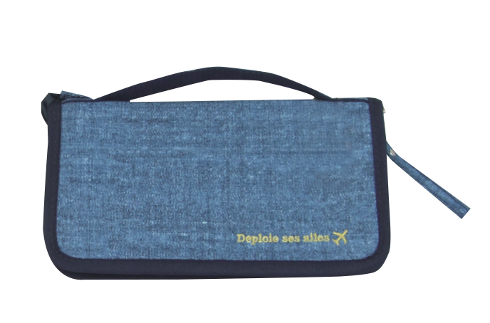 Passport Holder Bag Travel Document Wallet Family Case Cards Banknotes Organize AF8291-blue-700187