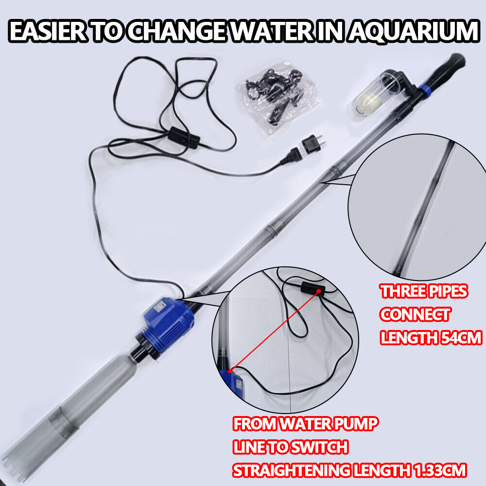 Fish Tank Cleaner Pump Syphon Change Pump Water Filter Aquarium Vacuum Gravel AU