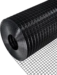 Black PVC Coated Hardware Cloth, 5 ft x 50 ft, 19 Gauge, 1/2 Inch Mesh