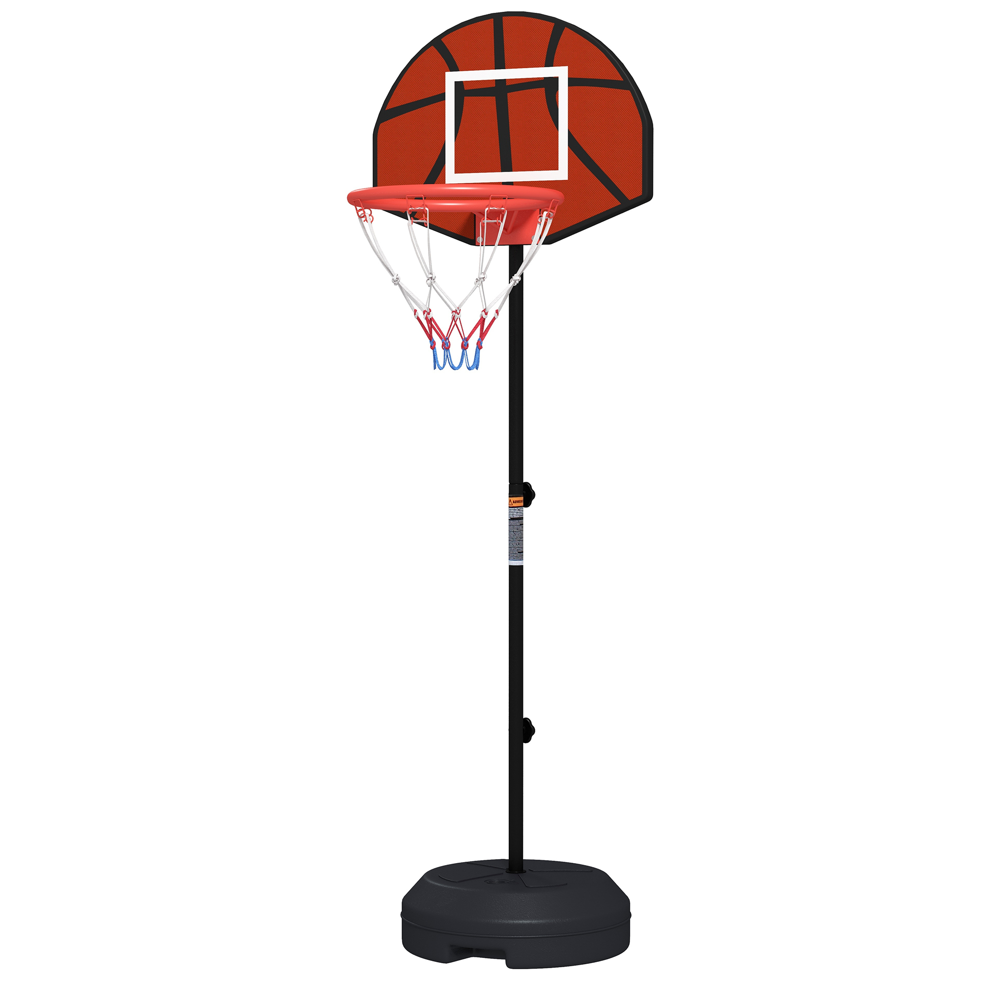 Basketballständer, Höhenverstellbar, Magnet-Dartscheibe, 98-148cm, Schwarz
