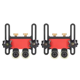 2Pcs Table Saw Feeder Aluminum Alloy 5mm Stroke Double Wheel Bearing Roller Featherboard For Woodworking Projects