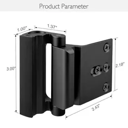 Safety Door Hinge Black