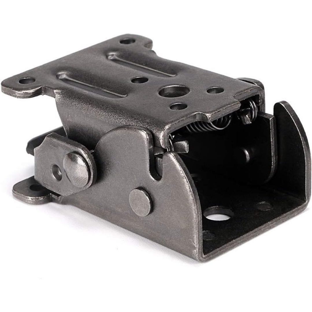 Folding Bracket - Set Of 4 - Folding Hinge - Self-locking Hinge - Extended Bracket With Screw Locking - 6.6 X 5.3 X 6.3 Cm - Black