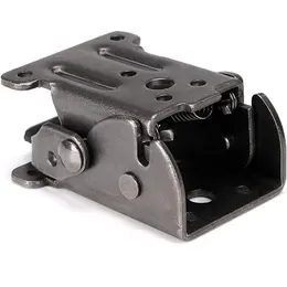 Folding Bracket - Set Of 4 - Folding Hinge - Self-locking Hinge - Extended Bracket With Screw Locking - 6.6 X 5.3 X 6.3 Cm - Black
