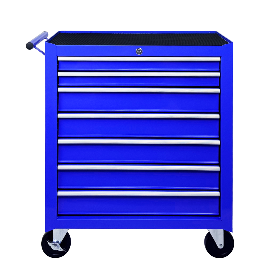 Rolling Tool Chest With 7-Drawer Tool Box With Wheels Multifunctional Tool Cart Mechanic Tool Storage Cabinet For Garage, Warehouse, Workshop, Repair Shop -BLUE