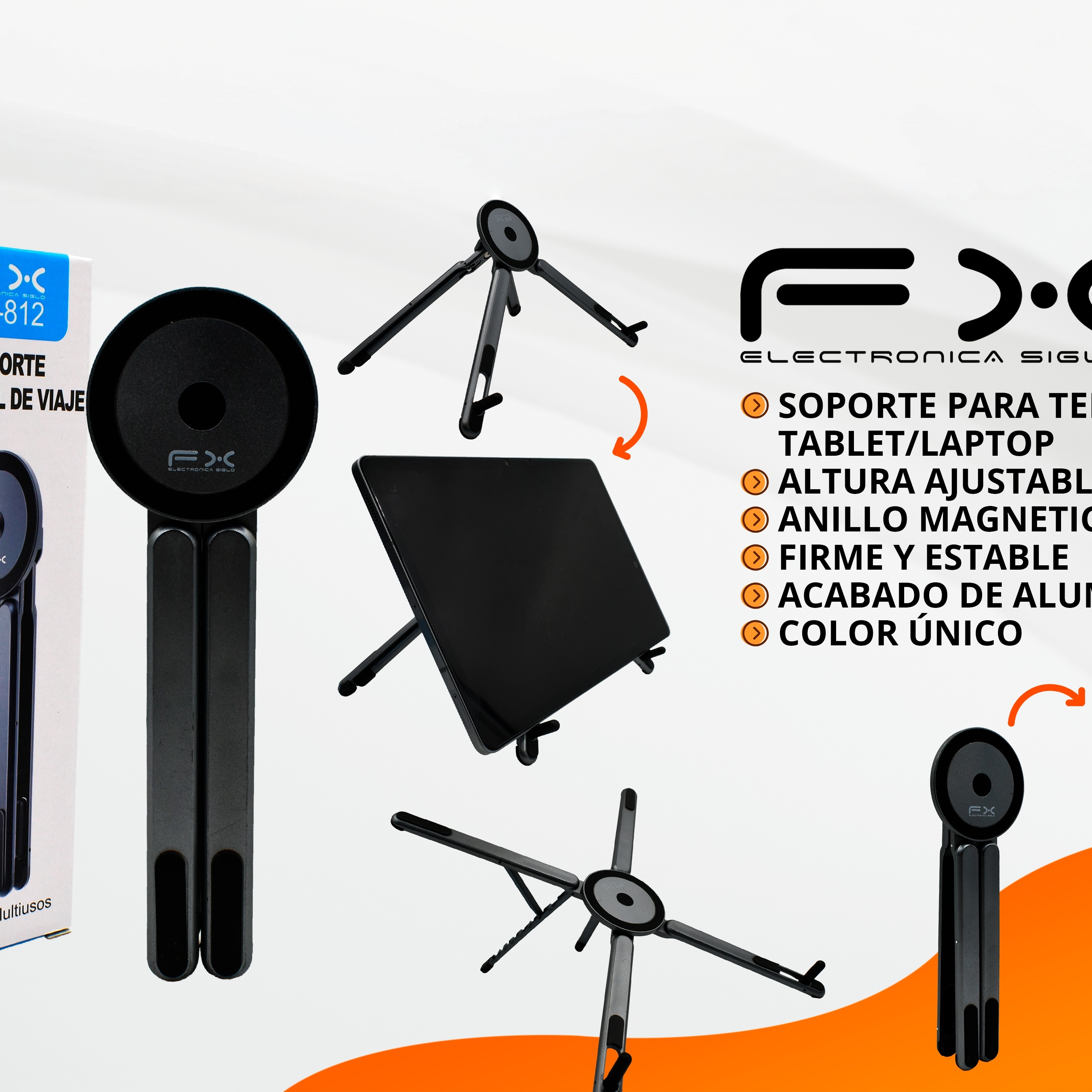 Main product image of Aluminum Alloy Height Adjustable Tablet Stand for Phones and Laptops