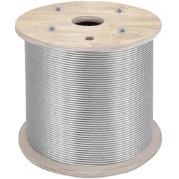 Product image of 1/4" T304 7x19 Stainless Steel Cable, 200 ft