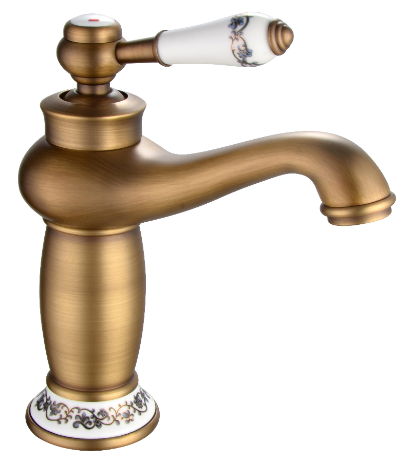 Main product image of Brass Single Handle Sink Mixer Tap with Ceramic Cross Handle for Kitchen & Bathroom