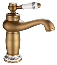 Product image of Brass Single Handle Sink Mixer Tap with Ceramic Cross Handle for Kitchen & Bathroom