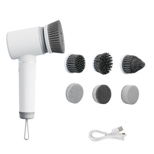 Main product image of Cordless Rechargeable Electric Spin Scrubber, 6-Head Kit