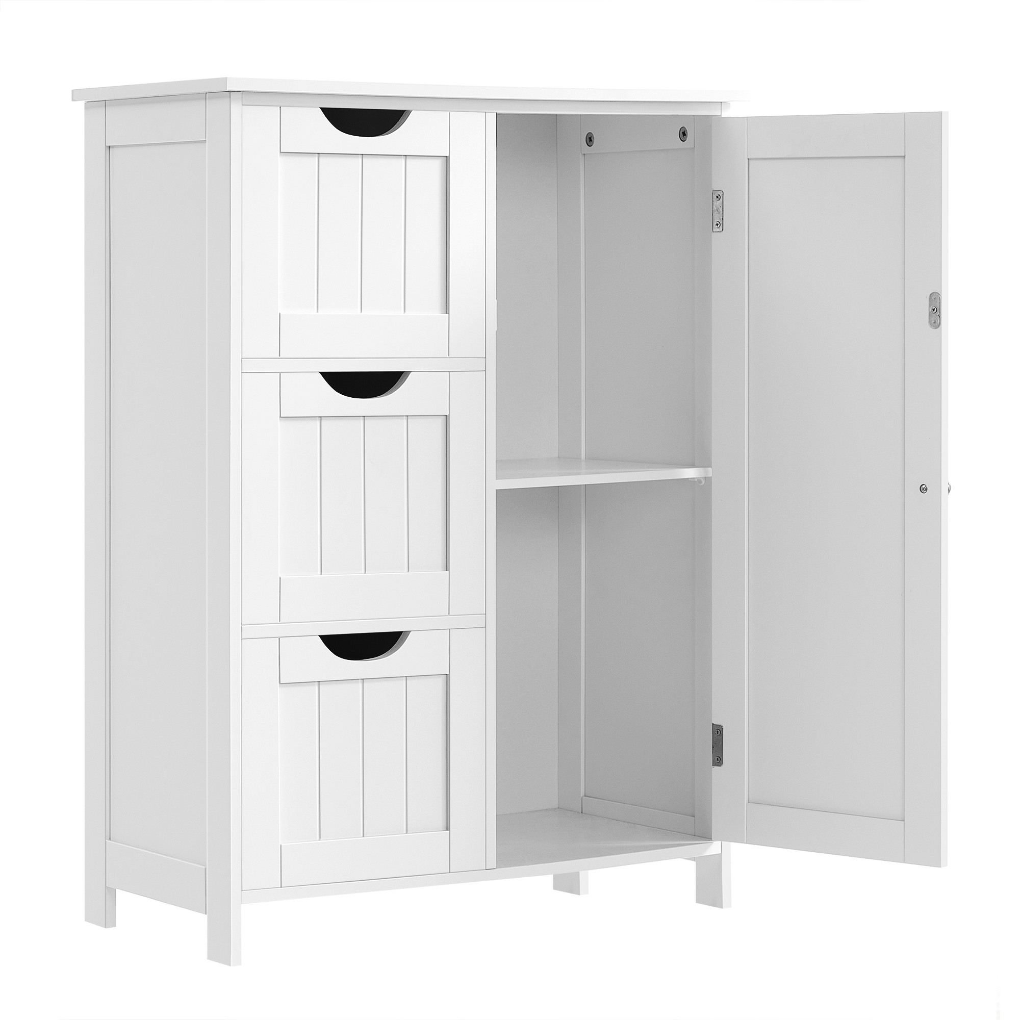Main product image of VASAGLE Bathroom Floor Cabinet, Freestanding, 1 Door, 3 Drawers