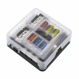 Product image of 6-Way Waterproof Automotive Blade Fuse Box with Cover