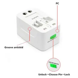 Product image of White Universal Electrical Outlet Plug Adapter
