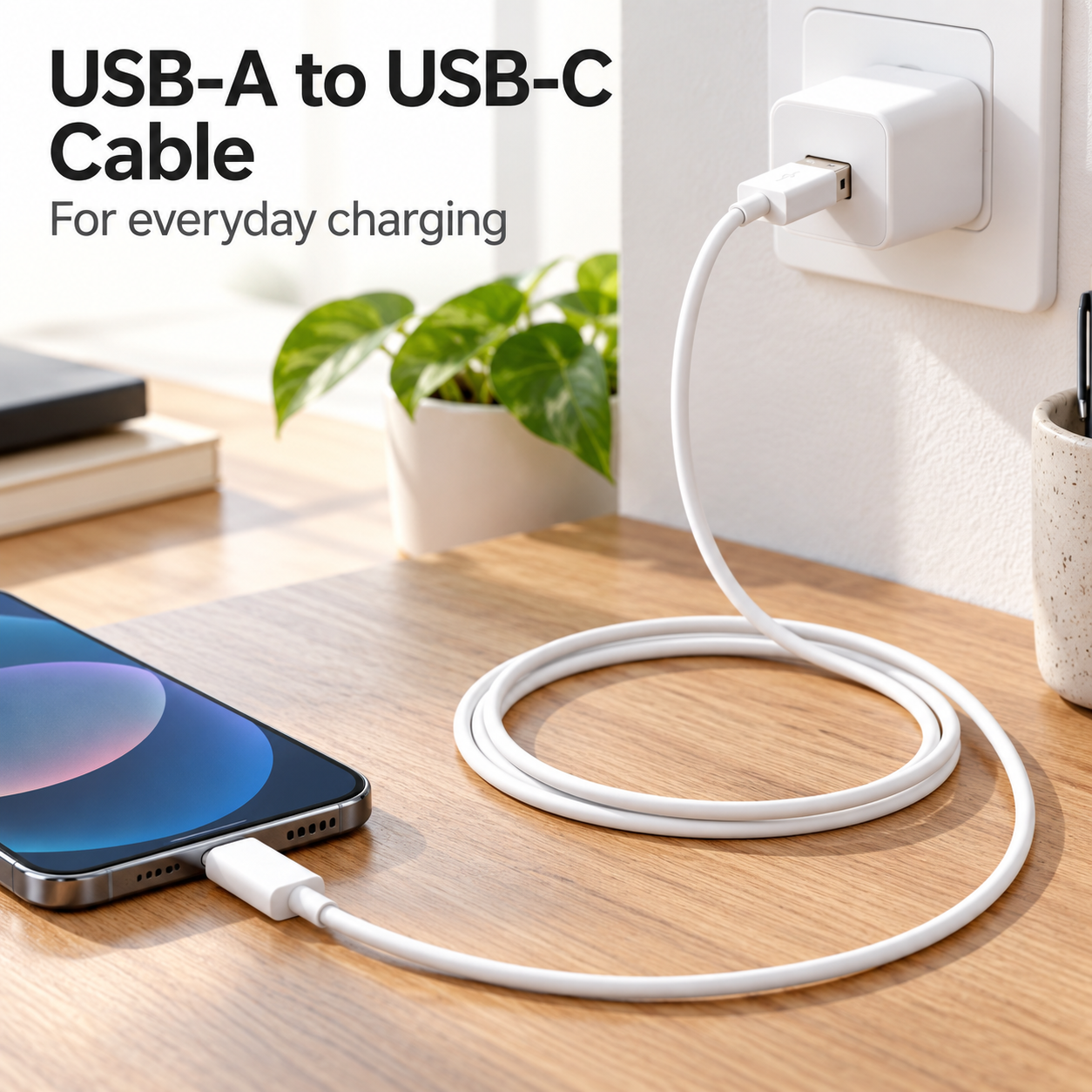 Main product image of Cable USB A With White 2m