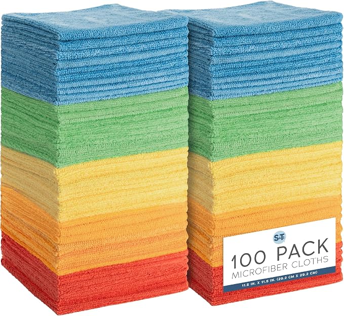 Main product image of Multi-Purpose Microfiber Cleaning Cloths, Reusable, 11.5 x 11.5 inches