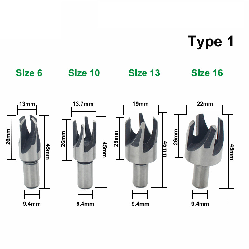 Claw Type Round Dowel Drill Carbon Steel Cork Cutter