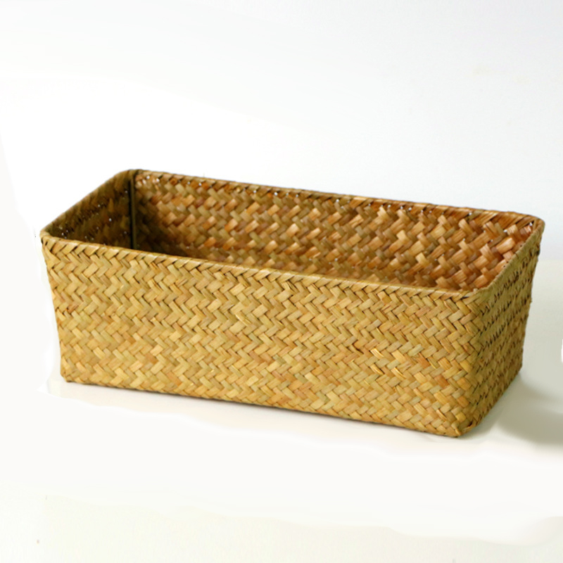 Desk Storage Box Straw Office Pen Case