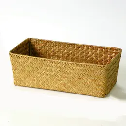 Desk Storage Box Straw Office Pen Case