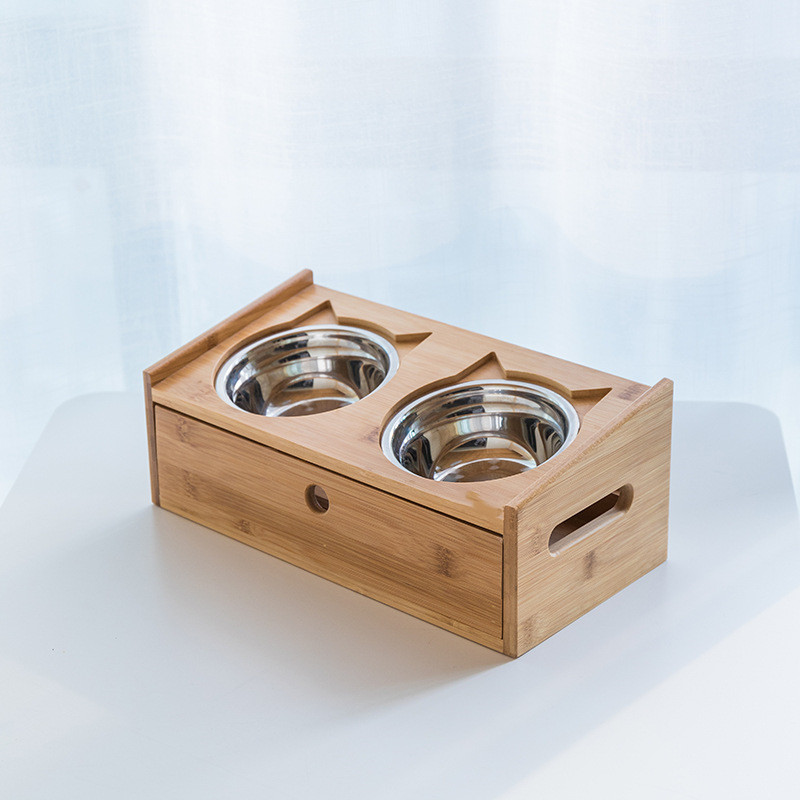 Anti-Ceramic Beveled Bowl For Cats And Dogs Can Be Knocked Over