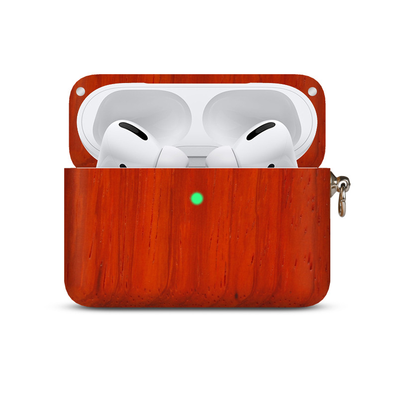 Compatible with Apple, Bluetooth WirelessEarphones Log Shell Anti-fall High-quality Solid Wood Hard Shell