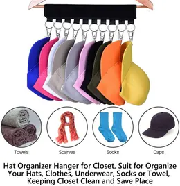 Portable Cloth Hanger For Hat, Easy To Use Velcro Self-adhesive Hanger