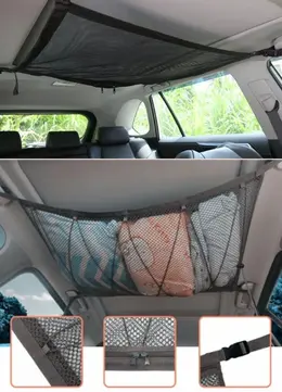 Product image of Multifunctional Hanging Car Storage Bag, Double-layer Mesh Bag On The Top Of The Car